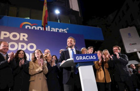 ep el presidente del pp y candidato del partido a la presidencia del gobierno pablo casado durante