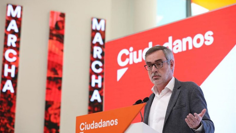 ep el secretario general de ciudadanos jose manuel villegas en rueda de prensa en la sede del