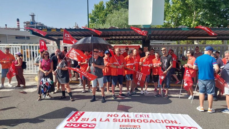 ep la plantilla de eserman concentranda frente a repsol petroquimica en puertollano