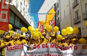 ep manifestantes de correos durante las protestas