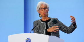 la presidente de la bce christine lagarde au siege de la bce a francfort 